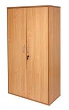 SP2FD18 Cupboard 900 W X 450 D X 1800 H. 2 Hinged Doors. Lock. Beech Or White